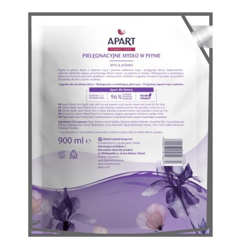 Apart Pielęgnacyjne mydło w płynie irys i jaśmin, 900 ml
