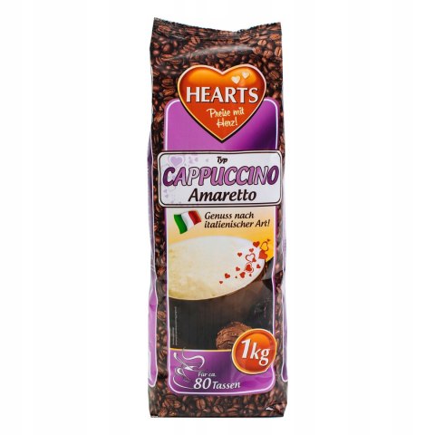 Cappuccino Hearts Amaretto Aromatyczny Napój Kawowy w Proszku 1 kg
