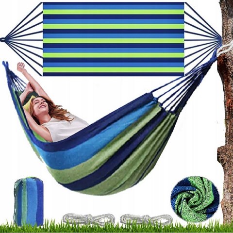 HAMAK OGRODOWY 1 OSOBOWY WISZĄCY DO OGRODU HUŚTAWKA JEDNOOSOBOWY 200x80