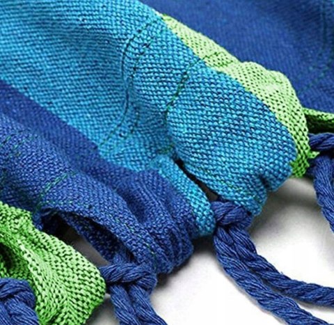 HAMAK OGRODOWY Dwuosobowy DUŻY XXL 265x150 2 Osobowy TURYSTYCZNY Z DRĄŻKIEM