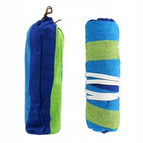 HAMAK OGRODOWY Dwuosobowy DUŻY XXL 265x150 2 Osobowy TURYSTYCZNY Z DRĄŻKIEM