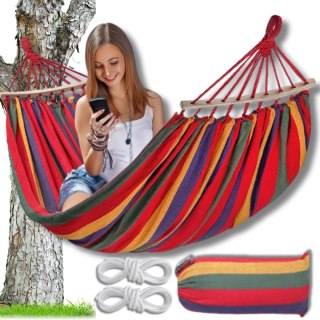 HAMAK OGRODOWY JEDNOOSOBOWY WISZĄCY DO OGRODU HUŚTAWKA + STELAŻ POKROWIEC