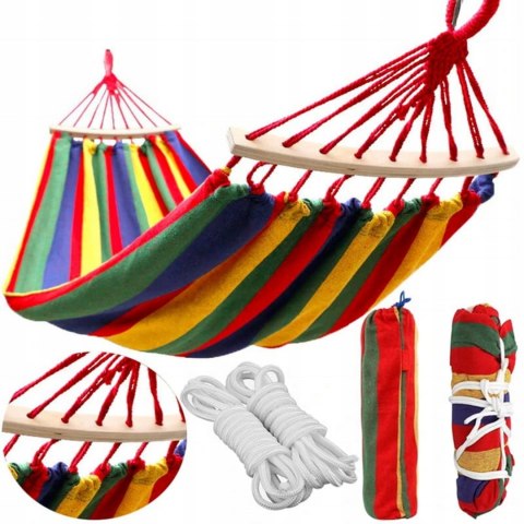 HAMAK OGRODOWY JEDNOOSOBOWY WISZĄCY DO OGRODU HUŚTAWKA + STELAŻ POKROWIEC