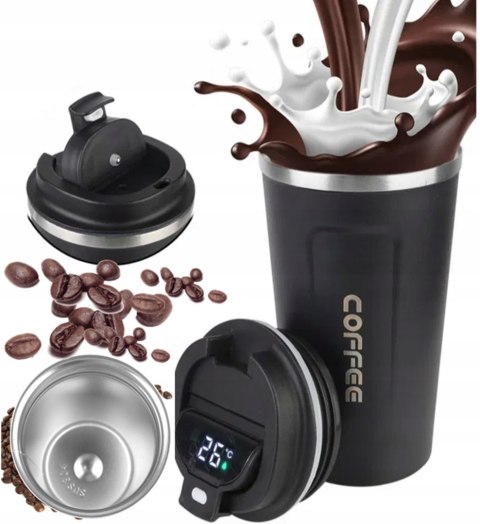 KUBEK SMART TERMICZNY TERMOS BIDON NA KAWE HERBATĘ WODĘ EKRAN LCD 510 ML