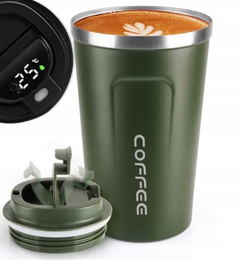 KUBEK SMART TERMICZNY TERMOS BIDON NA KAWE HERBATĘ WODĘ EKRAN LCD 510 ML