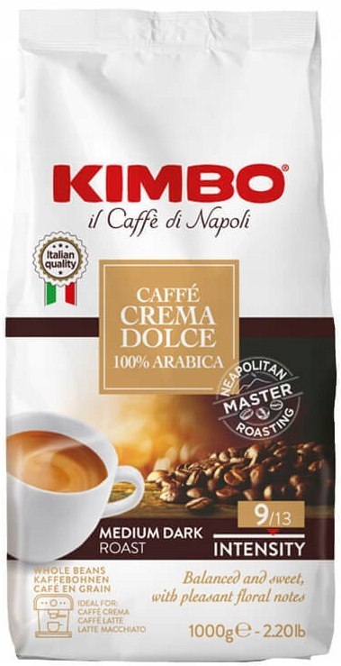 Kawa ziarnista Arabica Kimbo Dolce Crema 1000 g