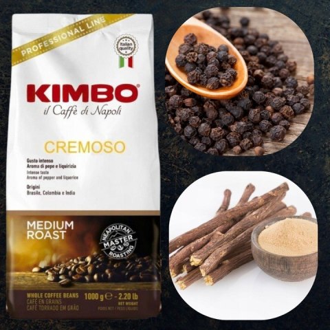 Kawa ziarnista mieszana Kimbo Cremoso 1000 g