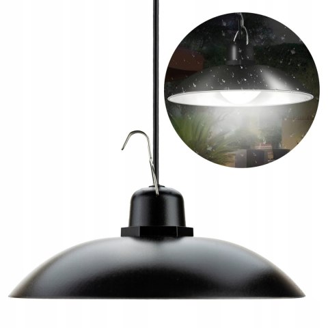 LAMPA WISZĄCA SOLARNA LED ŻYRANDOL OGRODOWA ZEWNĘTRZNA + Czujnik Zmierzchu
