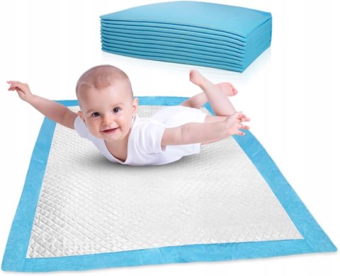 PODKŁADY JEDNORAZOWE HIGIENICZNE 40x60 CHŁONNE PRZEWIJANIA poporodowe 100x