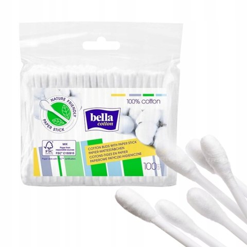 Patyczki higieniczne Bella papierowe biodegradowalne 100 szt.