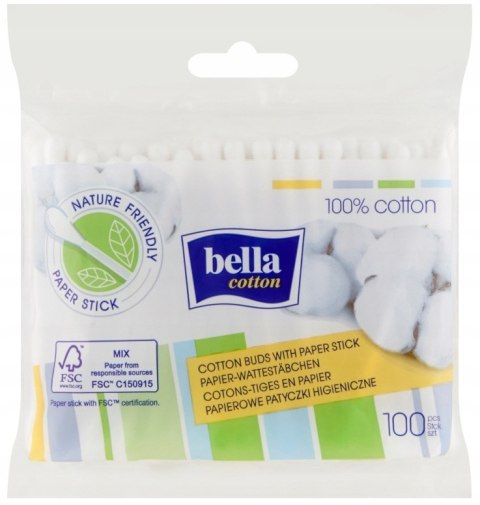Patyczki higieniczne Bella papierowe biodegradowalne 100 szt.