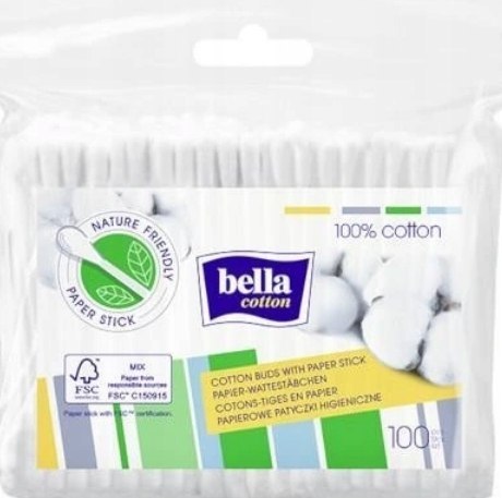Patyczki higieniczne Bella papierowe biodegradowalne 100 szt.