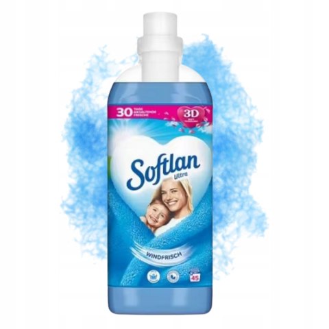 Płyn do płukania tkanin ubrań KONCENTRAT niebieski Softlan Windfrisch 1 l