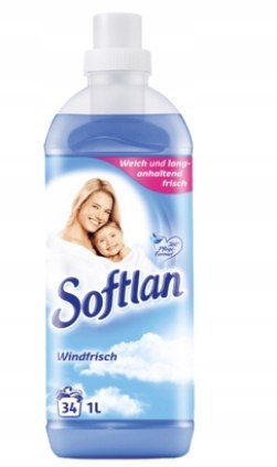 Płyn do płukania tkanin ubrań KONCENTRAT niebieski Softlan Windfrisch 1 l