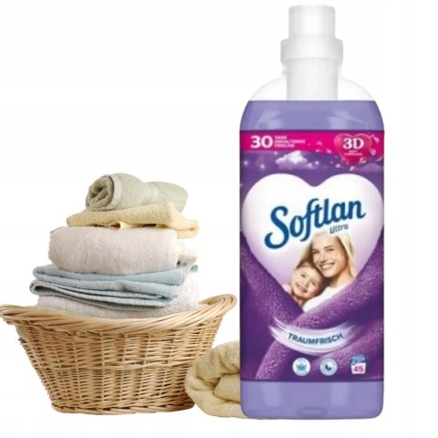 Softlan Ultra płyn do płukania ubrań tkanin Traumfrisch fioletowy 1L
