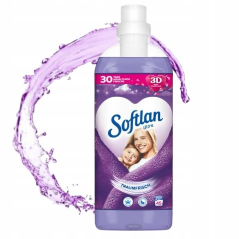 Softlan Ultra płyn do płukania ubrań tkanin Traumfrisch fioletowy 1L