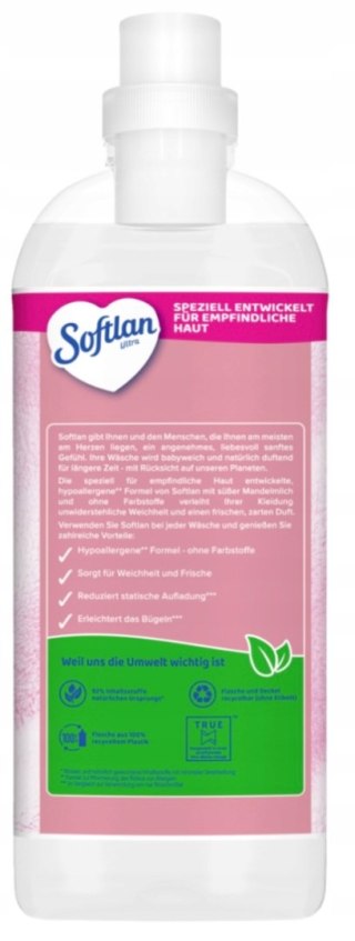 Softlan płyn do płukania tkanin sensitive Weich Mild z migdałowym 1L