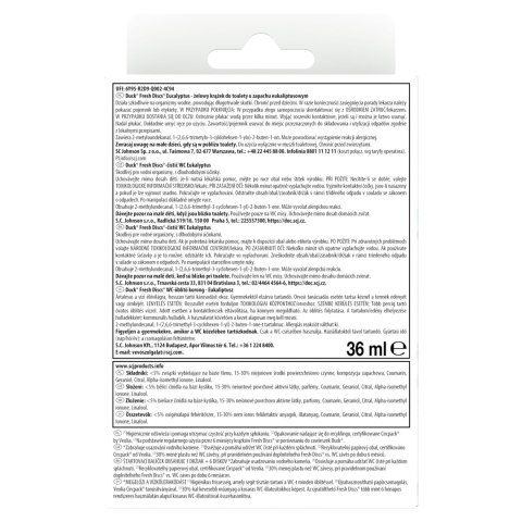 Środek do toalety Duck żel eukaliptusowy 0,036 l zapas 6 szt.