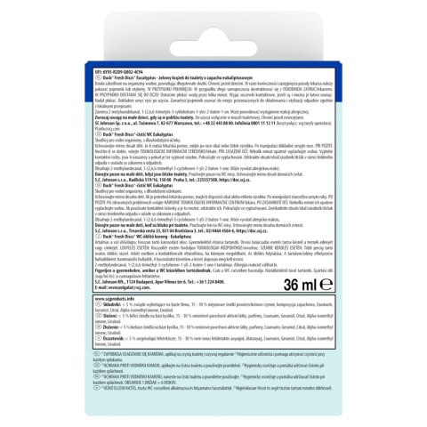 Środek do toalety Duck żel eukaliptusowy 0,036 l zapas 6 szt.