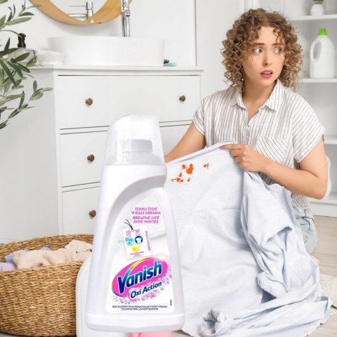 Vanish Oxi Action Odplamiacz w Płyne do Białego 1L