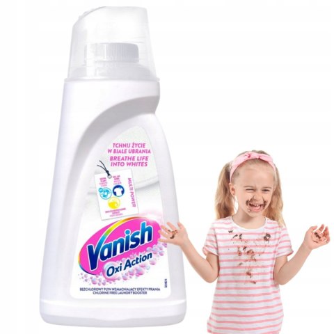 Vanish Oxi Action Odplamiacz w Płyne do Białego 1L