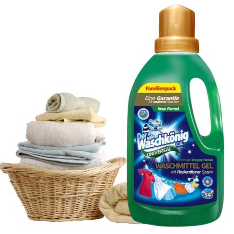 Żel do prania uniwersalny Der Waschkonig 1,625 l 54 prania zielony płyn