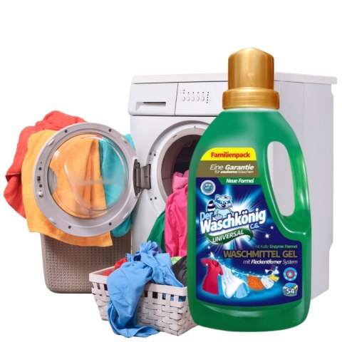 Żel do prania uniwersalny Der Waschkonig 1,625 l 54 prania zielony płyn