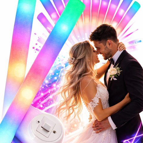 10x Pałki PAŁKA LED Świecące Piankowe Miecze Świetlne Wesele 18tka Impreza