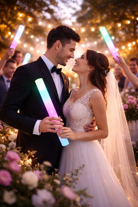 10x Pałki PAŁKA LED Świecące Piankowe Miecze Świetlne Wesele 18tka Impreza