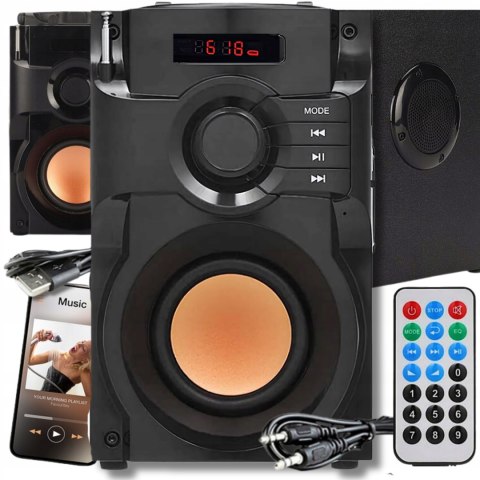GŁOŚNIK BLUETOOTH MP3 FM RADIO przenośny BEZPRZEWODOWY USB AUX +PILOT