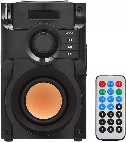 GŁOŚNIK BLUETOOTH MP3 FM RADIO przenośny BEZPRZEWODOWY USB AUX +PILOT