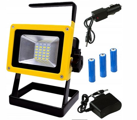 HALOGEN PRZENOŚNY LAMPA LED AKUMULATOR MOCNY NAŚWIETLACZ SMD 100W BUDOWLANY