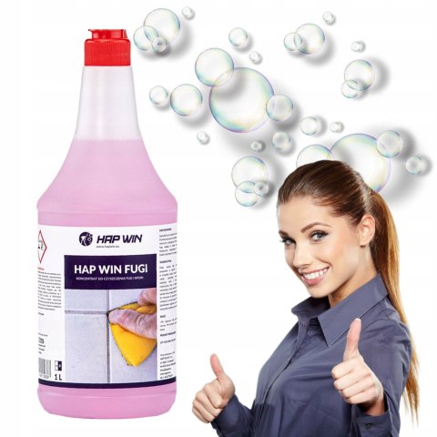 HAP WIN 1L Płyn do Czyszczenia Fug Spoin Płytek Rozpuszcza Brud Czyste Fugi