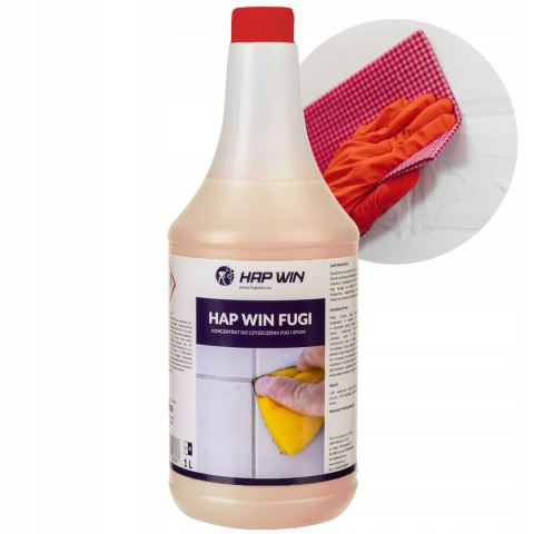 HAP WIN 1L Płyn do Czyszczenia Fug Spoin Płytek Rozpuszcza Brud Czyste Fugi