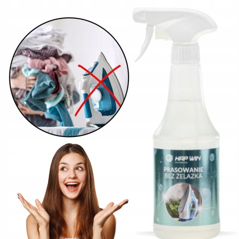 HAP WIN 500 ml ŻELAZKO W SPRAYU PŁYN PRASUJĄCY PRASUJE SZYBKO NIE PLAMI