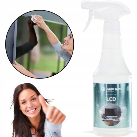 HAP WIN LCD 500ml Płyn do Czyszczenia Monitorów, Ekranów i TV Bez Smug