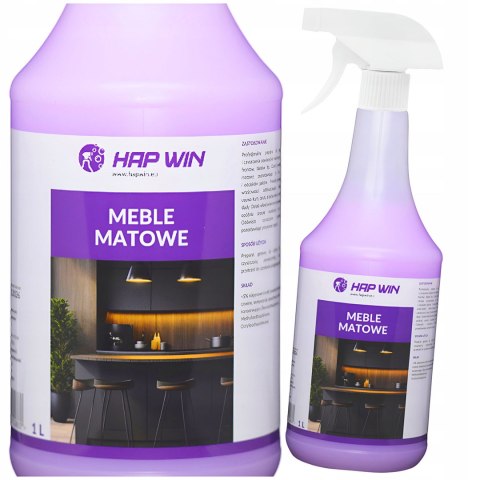 HAP WIN Meble Matowe 1L Środek do Czyszczenia Mebli Bez Smug Odtłuszcza
