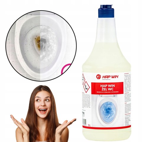 Hap Win żel czyszczenie WC 1l Usuwa Brud Zero Kamienia Nalotu Szybko Działa