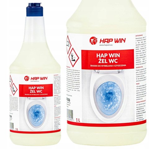 Hap Win żel czyszczenie WC 1l Usuwa Brud Zero Kamienia Nalotu Szybko Działa