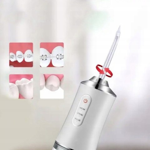 Irygator do Zębów Bezprzewodowy Dental Flosser USB 3 Tryby + Końcówki