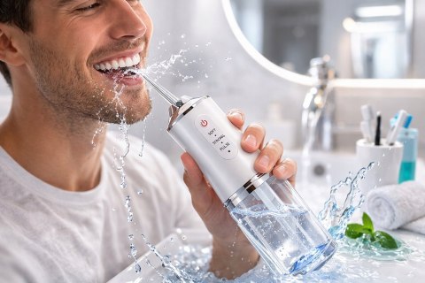 Irygator do Zębów Bezprzewodowy Dental Flosser USB 3 Tryby + Końcówki