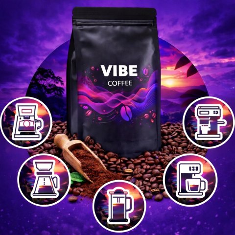 KAWA ZIARNISTA 1kg Kolumbia ŚWIEŻO PALONA Vibe Coffe mocna Arabica 1000g