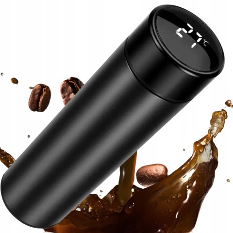 KUBEK TERMICZNY TERMOS DOTYKOWY LED NA KAWĘ HERBATĘ SMART DO AUTA 500ml