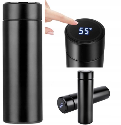 KUBEK TERMICZNY TERMOS DOTYKOWY LED NA KAWĘ HERBATĘ SMART DO AUTA 500ml