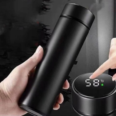 KUBEK TERMICZNY TERMOS DOTYKOWY LED NA KAWĘ HERBATĘ SMART DO AUTA 500ml