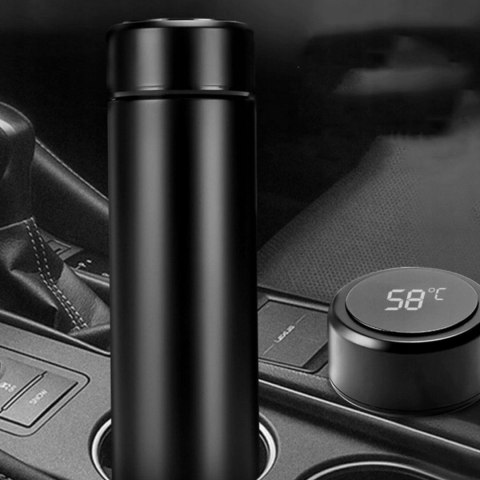 KUBEK TERMICZNY TERMOS DOTYKOWY LED NA KAWĘ HERBATĘ SMART DO AUTA 500ml