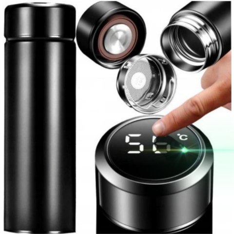 KUBEK TERMICZNY TERMOS DOTYKOWY LED NA KAWĘ HERBATĘ SMART DO AUTA 500ml