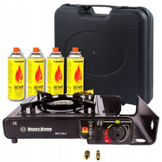 KUCHENKA TURYSTYCZNA KARTUSZE REDUKCJA NA BUTLE PRZENOŚNA W WALIZCE 4x GAZ