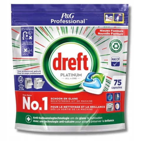 Kapsułki do zmywarki Dreft Platinum all in one 75 szt