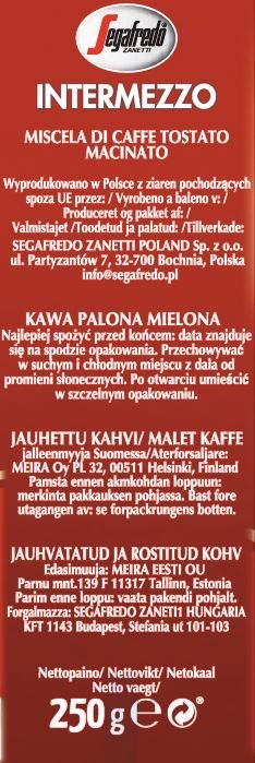 Kawa mielona Segafredo Intermezzo 250g
